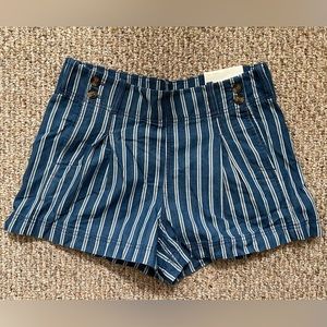 NWT American Eagle Hi Rise Button up Striped Shorts